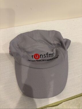 Runsfm San Francisco Marathon Light Gray Running Hat